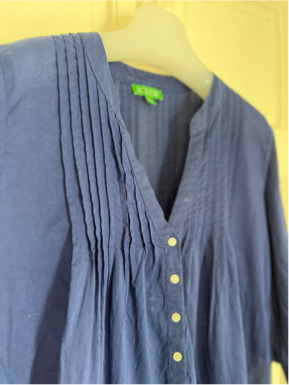 J. Crew Tiered Gauze Swim Cover-Up Navy Women's L - Picture 6 of 9